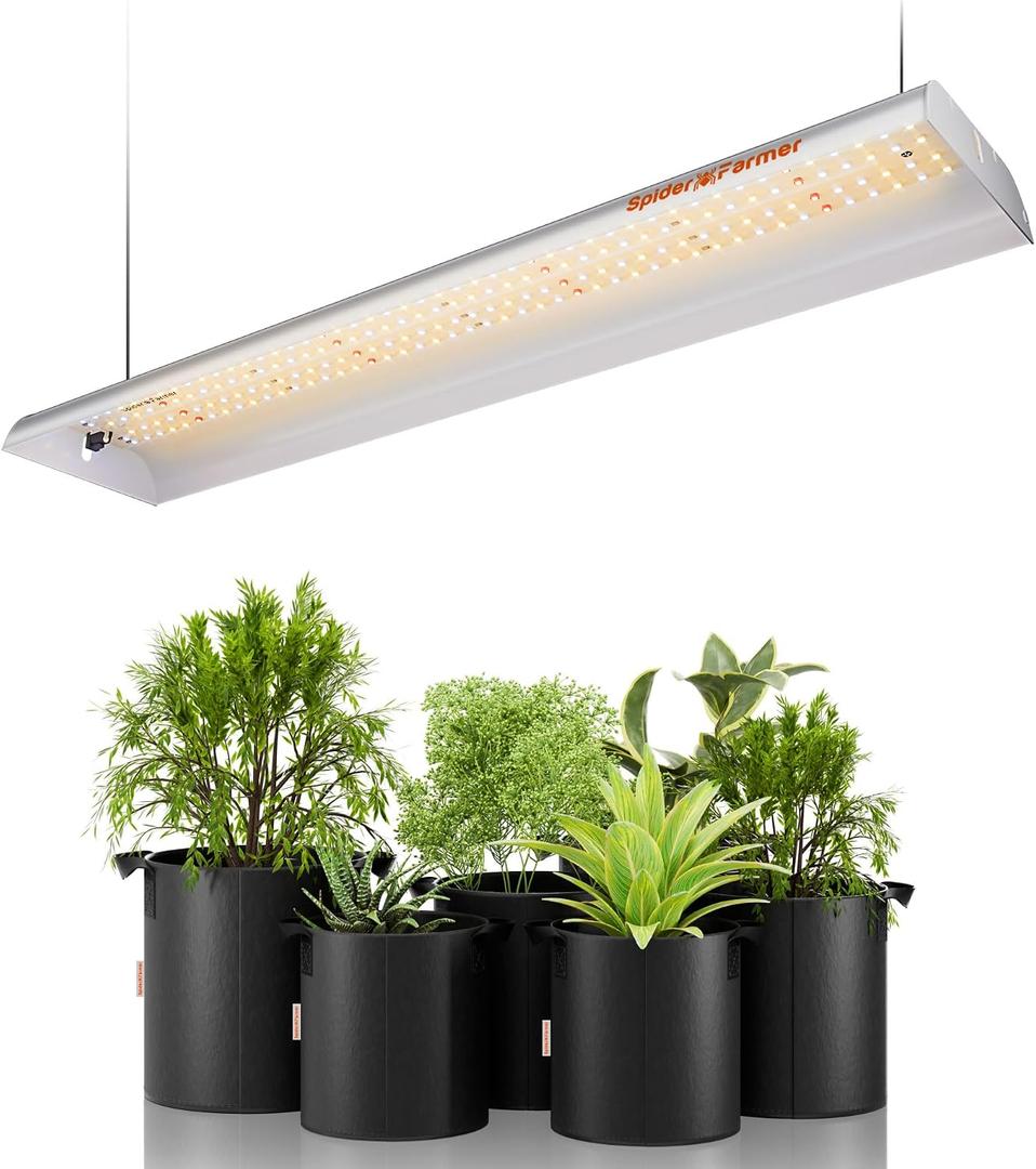 Spider Farmer SF300 LED Grow Lights Sunlike Full Spectrum Plant Growing Lamp for Indoor Plants Seeding Veg Flower Energy Saving & High Efficiency Grow Light for 2x2.5 ft Coverage