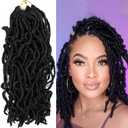 8 Packs Short Faux Locs Crochet Hair 120 Strands 12Inch Soft Locs wavy Dreadlocks Crochet Braids Natural Black Pre-Looped Crochet Hair for Women (1B, 12 Inch (Pack of 8))