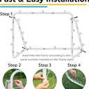 Soccer Goal 126 Larkon Backyard, Training and Tournament Size Durable Rust-Free Guarantee Steel Frame for Kids and Adults with Net, Cones, Storage Bag, Stakes and Easy Assembly