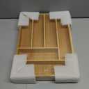 Juvale Silverware Organizer Tray - Brown Bamboo, 6-Slot, 14.5 x 10.25 x 1.75 in - Utensil Drawer Organizer & Cutlery Tray for Kitchen & Desk Use