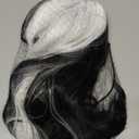 QACCF Short Wavy Shoulder Length Women Full Bang Heat Resistant Wig (Black and White)