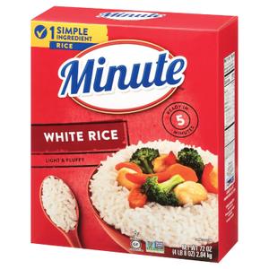 Minute Instant White Rice, 72-Ounce Box, Light and Fluffy, for Quick Dinner Meals (EXP 02/07/27)