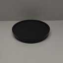 Round Decorative Tray Wood Bathroom Counter Organizer Farmhouse Kitchen Decor Wooden Riser for Soap Dish, Perfume, Candle, Sponge, 11" - Black