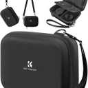 K&F Concept Digital Small Camera Case, Compact Waterproof Small Camera Bag, Lightweight Camera Sling Bag for CCD/Sony DSCW800/DSCW830/Canon PowerShot - Black
