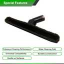 Selgo Universal 1 Inch (32mm) Black Vacuum Cleaner Floor Brush 10" Wide (1 Brush Only)