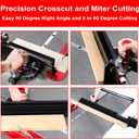 GOINGMAKE Table Saw Miter Gauge with Micro Adjustable Flip Stop and Extendable Fence and Quick Angle Stop for Table Saw Band Saw Router Table Fit 3/8 x 3/4" T Slot for Woodworking Crosscut, Miter Cut