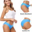 Wealurre Seamless Underwear Invisible Bikini No Show Nylon Spandex Women Panties (S)
