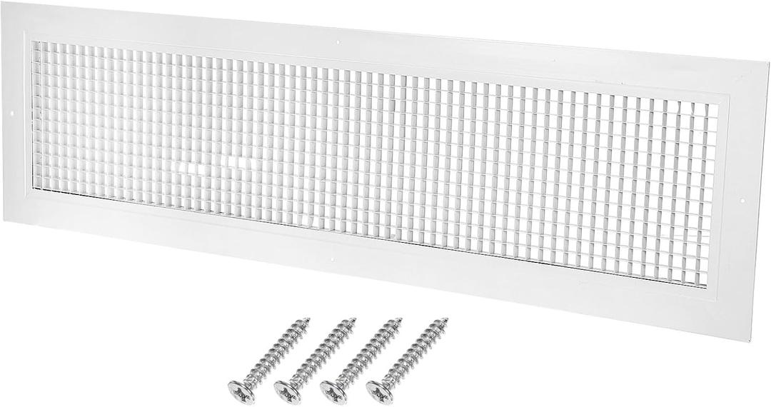 PATIKIL 8" x 32" Duct Opening Vent Cover for Wall White - Outer Size: 9.8" x 33.7"