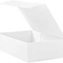 Gift Boxes with Lids - 9 x 6.7 x 2.75 Inch White Magnetic Closure Gift Box Set - Elegant Collapsible Packaging Boxes for Wedding, Birthday, Christmas - Perfect for Jewelry, Groomsmen, Proposals