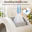 120 Count Self-Cleaning Cat Litter Box Liners Bag, Compatible with MW-SC01/SC02/SC09/LR01/LR02, Thick Heavy Duty Drawstring Replacement Cat Litter Box Liners-18"x 12.6"