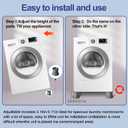 4Pcs Anti Vibration Pads for Washing Machine, Adjustable Height Stops Washer Dryer Moving, Prevents Noise, Vibration Transfer, Antivibration Stabilizer Support Feet with Suction Cup Bottom (Grey)