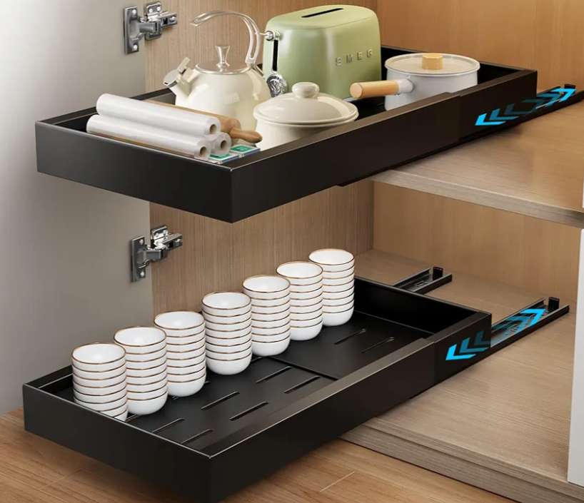 Pack Of 1 SpaceZen Pull Out Cabinet Organizer Black 12x16.5x2.5 