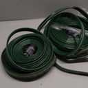 Watoo 2025 Sprinkler Hose & Soaker Hose for Yard - 75 FT Reinforced Flat Garden Hose with Holes, Heavy Duty No-Kink Lawn Irrigation Hose (Includes Stakes, High Pressure Spray)