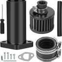 Intake Manifold Inlet Pipe Kit Replacement for PWK 24mm 28mm PE Carburetor Predator 212 224 196cc 200cc Engine Coleman Mini Bike CT200U BT200X KT196 Baja Warrior MB200 GX200 6.5hp Go Kart Parts (black)