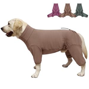 KOOGAL Dog Pyjamas PJS Sweater Clothing and Home Clothing Suitable for Medium to Large Breeds of Dogs, Dog Neutering Suits, Extra-Large Stretch Fabric, Four-Legged Clothe (Thickened Coffee, 4XL)