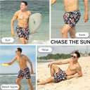 Kanu Surf Mens Havana Men's Swim Trunks Quick Dry Swim Shorts Bathing Suit Men, 5.5 to 7" Inseam (Regular and Extended (Medium, Vacay Black)