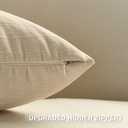 FUTEI Pack of 2 Chenille Throw Pillow Covers 24x24 Inch, Beige | Double-Sided Elegant Line Textured Design,Side Hidden Zipper,Machine Washable,Pill-Resistant,Colorfast,Insert Not Included.