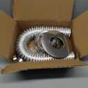 Pellet Stove Fresh Air Intake Kit, 2 "x 60" Pellet Stove Pipe, External Breathable Rain Cover and Screw Hose Clamps