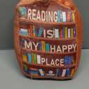 Thyle Book Lovers Gifts Plush, Bookshelf Plushie Book Buddy for Bookish Lovers, Reading is My Happy Place Bookshelf Plush Pillow Valentines Day Gifts for Reading Lover Bookish