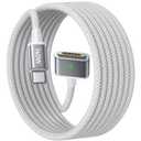 LISEN MacBook Charger USB-C to Magnetic 3 Cable (6.6FT) for M4/M3/M2 MacBook Pro Air M5 Charger, 140W Magnetic Safe 3 Cable Computer Laptop Cord for Pro (16"/14" 2026-2021) Air (15''/13'' 2026-2022) (Grey)