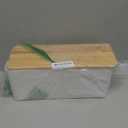 Cable Management Box Organizer, Set of 2 Bamboo Lid Large Storage Wire Holder to Conceal Hide Surge Protector, Power Strips Cord on Desk Floor, with 5 Cables Tape for Home Office Computer TV USB Hub (White)