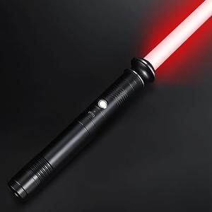 Tigoola Lightsaber with Metal Hilt, Rechargeable Light Saber, Durable PC Blade Tube, 12 Colors, FX Sounds, Flash on Clash, Smooth Swing, USB Cable Included, Kids Teens Adults Gift, Birthday Party Toy