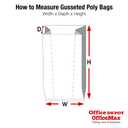 Aviditi 8" x 4" x 18" Gusseted Poly Bags, 1 Mil, Clear Open Top with Expandable Sides for Packaging Parts, Food and Supplies, (Case of 1000), One Size