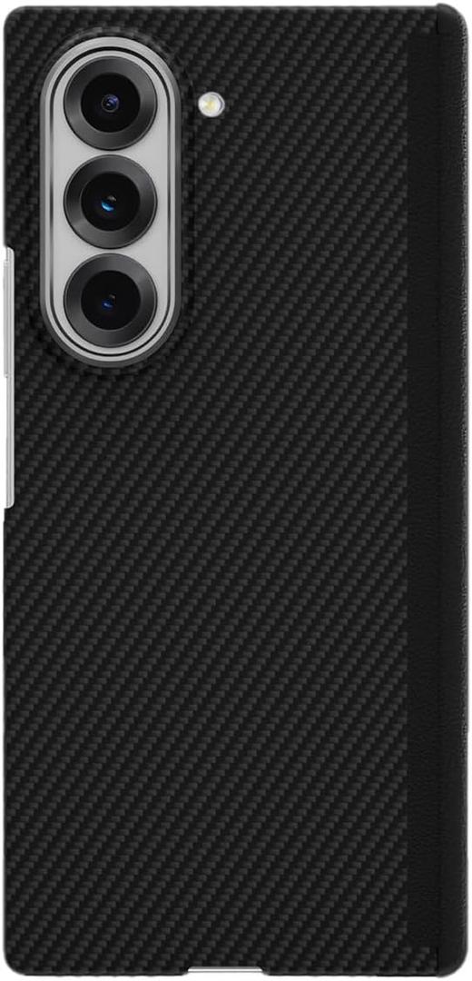 Magnetic Carbon Fiber Texture Case for Samsung Galaxy Z Fold 7 with Hinge Protection, Compatible with Magsafe, Ultra Thin Lightweight Shockproof Protective Case (Samsung Galaxy Z Fold 7)
