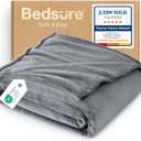 Bedsure GentleSoft Fleece Blanket Twin Size Grey - 300GSM Lightweight Plush Fuzzy Cozy Soft Warm Blanket for Bed, Sofa, Couch, Travel, Camping, 60x80 inches