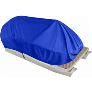 210D Pontoon Heavy Boat Covers Coating Trailerable Cover Blue (21~24FT 307.09 x 151.57)