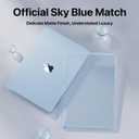 Soonjet for MacBook Air 15 inch Case | M5 M4 M3 M2 2026 2025-2023 | Thinner, Lighter, Tougher | True-to-Original Color | Protective Hard Shell Laptop Cover | A3448 A3241 A3114 A2941 | Sky Blue Clear