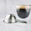 Stainless Steel Reusable Coffee Capsule, Metal Refillable Coffee Pod Brewing Espresso 70ML/2.40Z(SMALL), Compatible with N-espresso Ver-tuoPlus XN903/XN900 / Vertuo-line GCA1/ENV135/ENV150