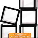 Ledido Black Transparent Balloon Boxes With 78 Letters, Letter Box for Baby Shower Clear Baby Box Black Balloon Boxes for Birthday, Bridal Shower, Graduation Prom Party Decoration, 5 PCS