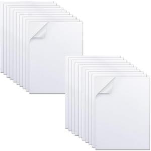 MEARCOOH 20-Pack Self Adhesive Foam Sheets, White 2mm Sticky Eva Foam Paper 6x9 Inch for 3D Crafts Cardmaking Classroom Scrapbooking
