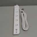 One Beat Extension Cord 15 ft, Surge Protector Power Strip with 8 Widely AC Outlets 3 USB(2 USBC), Flat Plug Power Strip, Desktop Charging Station with Overload Protection for Home, Office, Dorm, ETL Listed