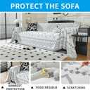 LUFEIJIASHI Boho Couch Covers for Sofa Non Slip Sofa Covers Washable Couch Covers for 3 Cushion Couch Sofa Pet Friendly Sectional Couch Cover Blanket Furniture Protector for Dogs (Grey, 71"x118")