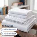 Full XL Bed Sheet - 4 Piece Full XL Bed Sheets Set - Ultra-Soft, Comfy, Breathable & Cooling - Hotel Luxury Bedding for Women & Men with Deep Pockets - Wrinkle Free & Fade Resistant - Oeko-Tex - White