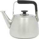 Sur La Table Kitchen Essentials 2 Qt Heavy Gauge Brushed Stainless Steel Whistling Tea Kettle Durable Stovetop Kettle