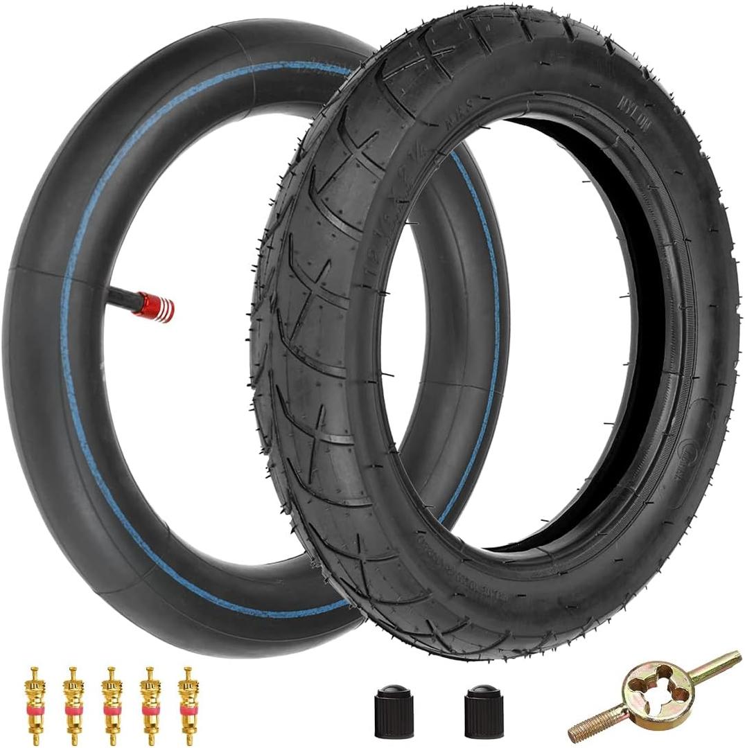 FVRITO 12.5x2.25 (12-1/2"x2-1/4") 57-203 62-203 Tire and Inner Tube for Razor Pocket Mod Bella Betty Bistro Daisy Hannah Sweet Pea Currie Schwinn GT IZIP eZip MX125 Dirt Rocket Gas Electric Scooter