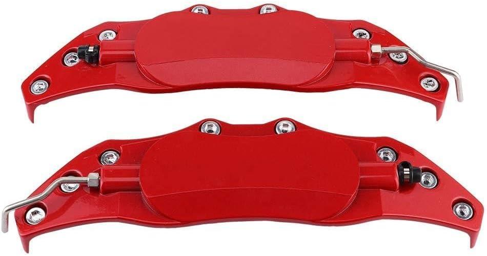 Brake Caliper Covers, Left Right Universal Red Aluminium Alloy Brake Caliper Covers, For 16-17 Inch Wheels (L)