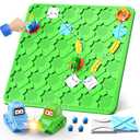 STEM Logic Road Builder Toys: Board Games Toys for 5 Year Old Kids Montessori Brain Teaser Puzzles Educational Learning Activities Toy for Kid Ages 3 4 6-8 12 Boys Girls Gifts (Green, 50PCS)