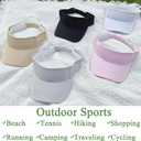 2 Pack Sports Visors Hats Women Adjustable Outdoor Sun Visor Golf Beach Travel Men Cap