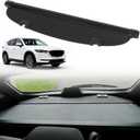 Rear Trunk Cargo Cover for Mazda CX-5 5-Seater 2017-2024 2025 Accessories, Waterproof Resistant Trunk Cover Security Shield Shade, Aluminum Alloy & PVC Leather Texture