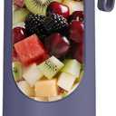 Portable Personal Electric Blender500ML Portable Shakes and Smoothies Blender12 Blades USB Rechargeable Small BlendersMixingCompactConvenient and Versatile(Purple)