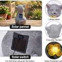 PETAFLOP Solar Cat Garden Statue Decor with Sunflower, Birthday Housewarming Gifts for Father Mom Grandma Women Cats Lover, Outdoor Figurines Patio Balcony Yard Lawn Decorations