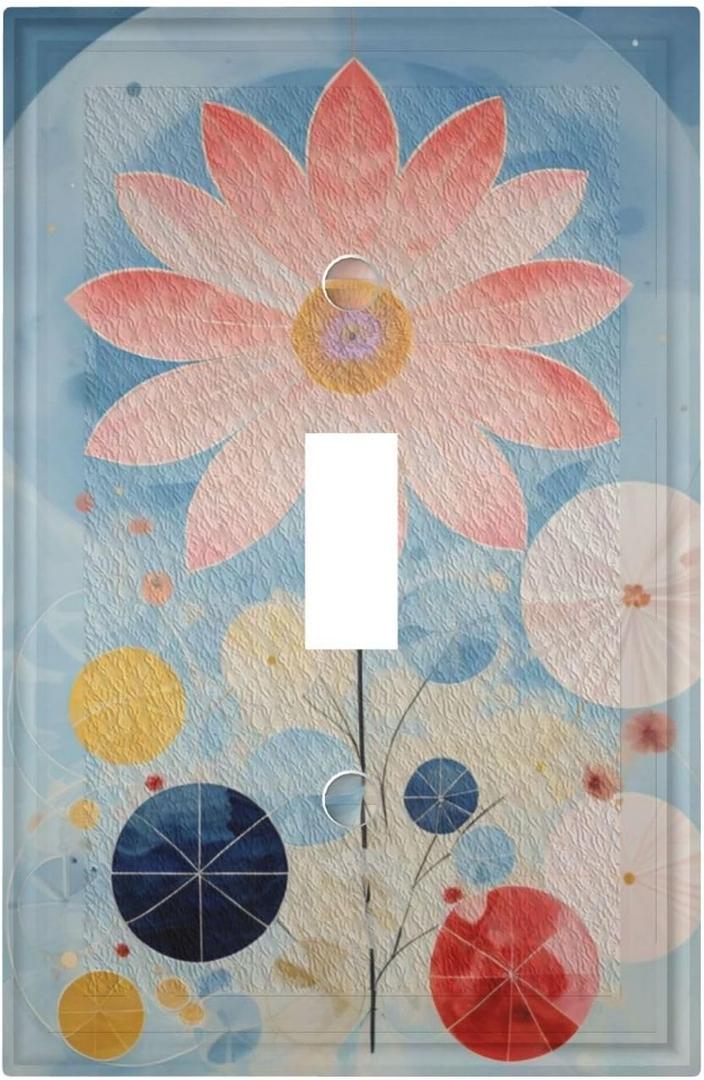 Decorative Art Light Switch Covers,1 Gang Single Toggle Duplex Outlet,Wall Plate,Switchplate Electrical Faceplate,Boho Figure