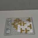 10 Pack Brushed Brass Cabinet Pulls, 2 Inch Cabinet Door Handles with Single Hole, Square Kitchen Hardware for Doors, Drawers & Cupboards,Gold Stainless Steel Knobs