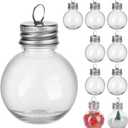 BESPORTBLE Christmas Drink Balls: 10 Pcs Fillable Booze Balls Ornament Clear Plastic Xmas Tree Hanging Ornaments for Drinks Water Candy Party Decoration, 250ML