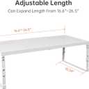 Cabinet Shelf,Expandable Adjustable Stackable Kitchen Organizer,for cabinets, Kitchens, countertops, bathrooms Shelf Organizer(1Pack/White,Large)
