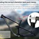 FIFTY-FIFTY Bike Seat Post Clamp, Aluminum Alloy Bicycle Seatpost Collar, 28.6/29.8/31.8/34.9/36.4/38.6mm Bicycle Seat Tube Clip for Most MTB, Road Bikes (34.9mm, Blue)